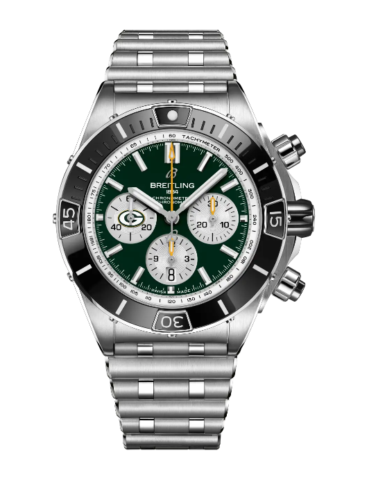 Review Breitling Super Chronomat B01 Chronograph 44 NFL Green Bay Packers Replica watch AB01361C1L1A1